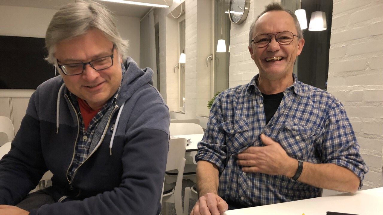 Runar Brännlund with his friend and colleague, Bengt Kriström, professor in Resource Economics at the Swedish University of Agricultural Sciences.