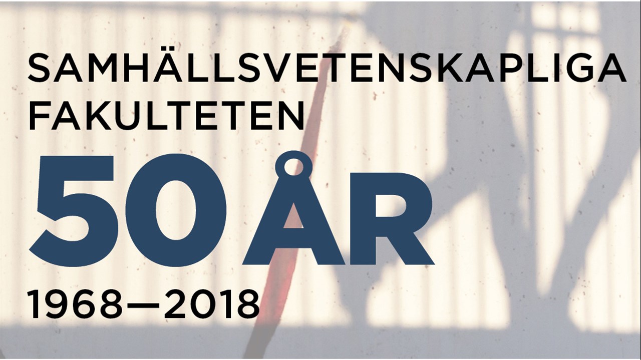 Banner: Samhällsvetenskapliga fakulteten fyller 50