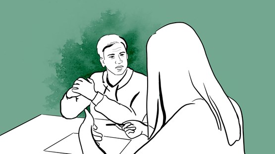 Guidance session between two persons