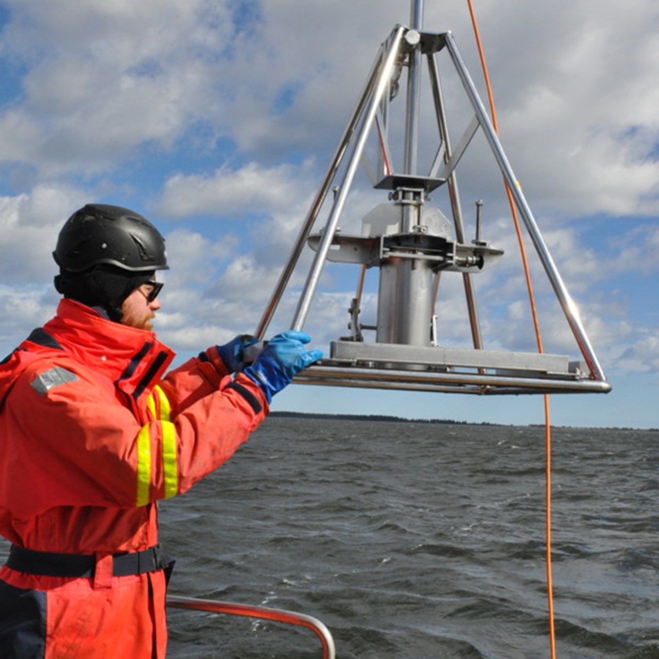 Sedimentprovtagning ombord på R/V Lotty