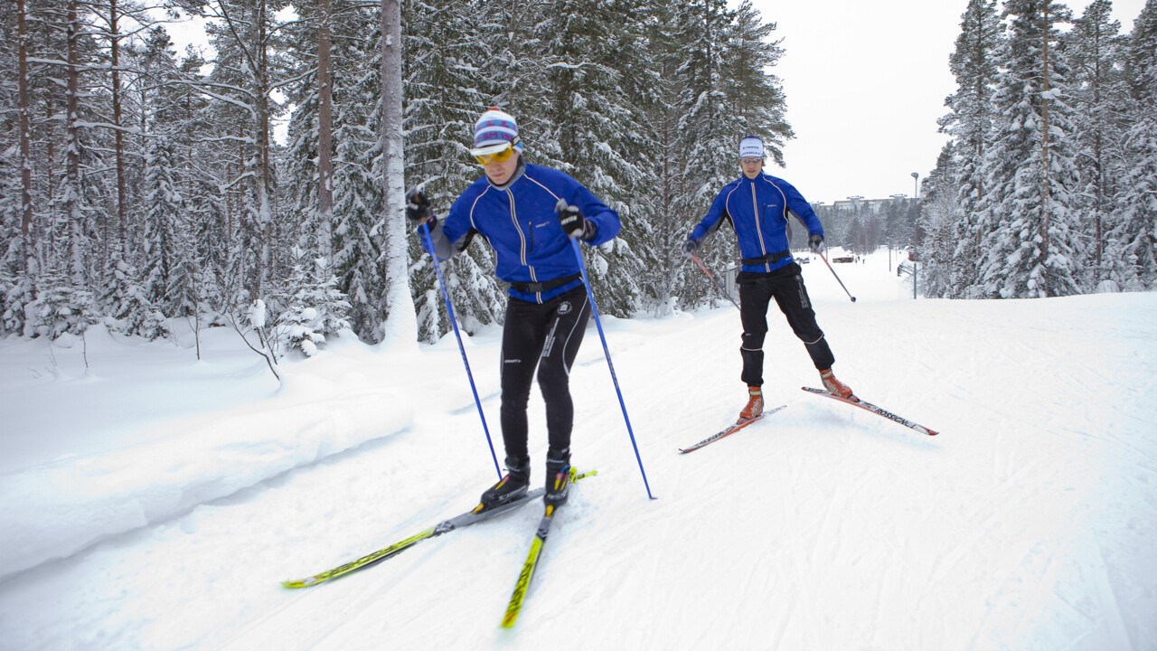 Bild på skidåkare