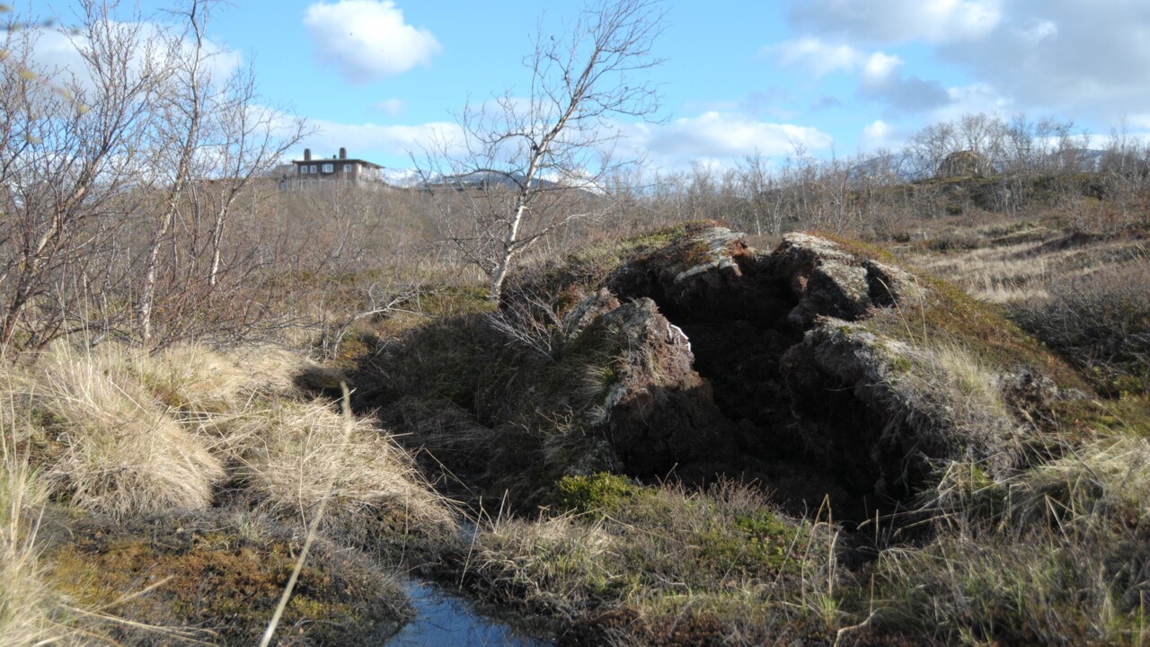 Tinande permafrost i Abisko