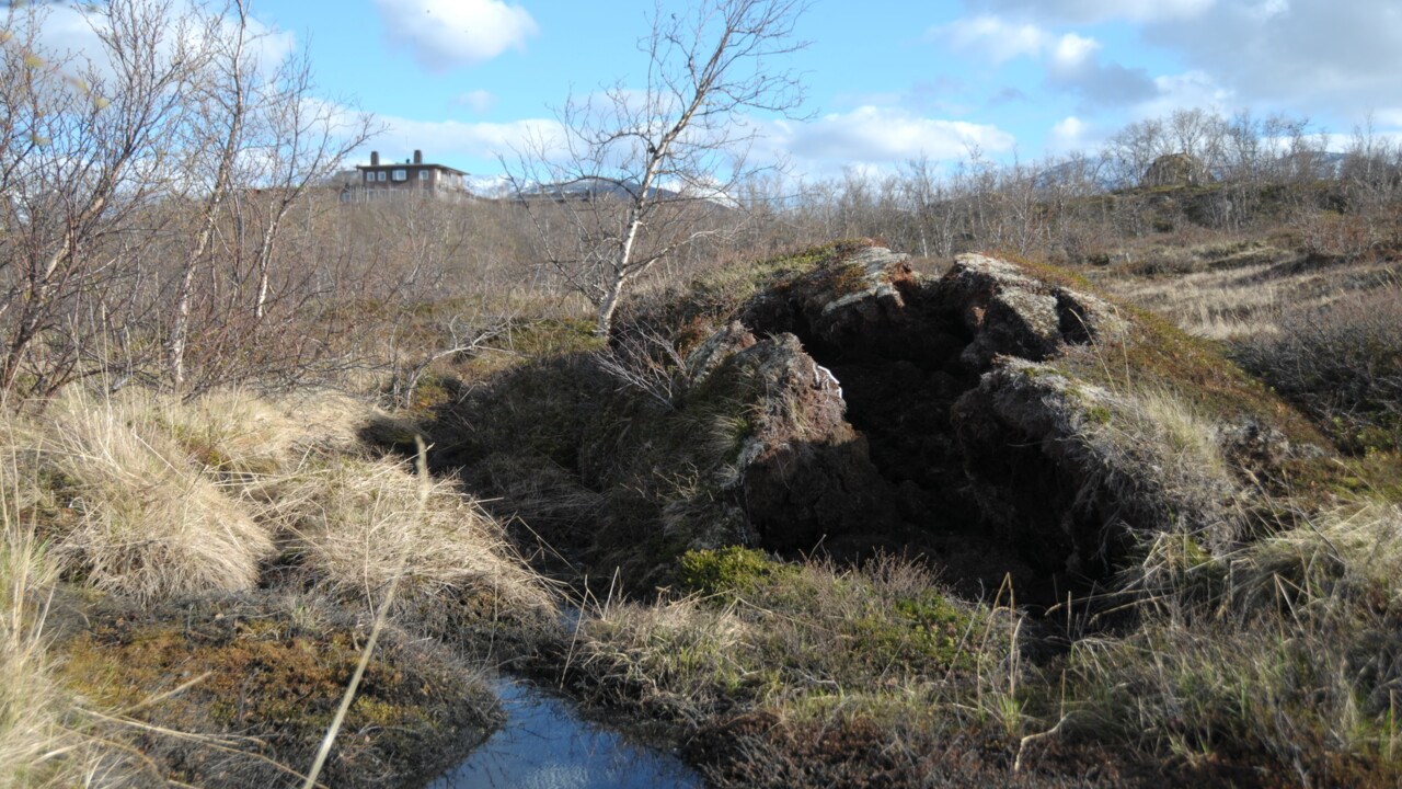 Tinande permafrost i Abisko