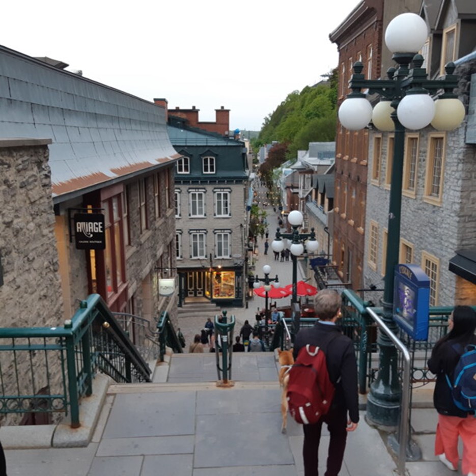View over a street in Quebec