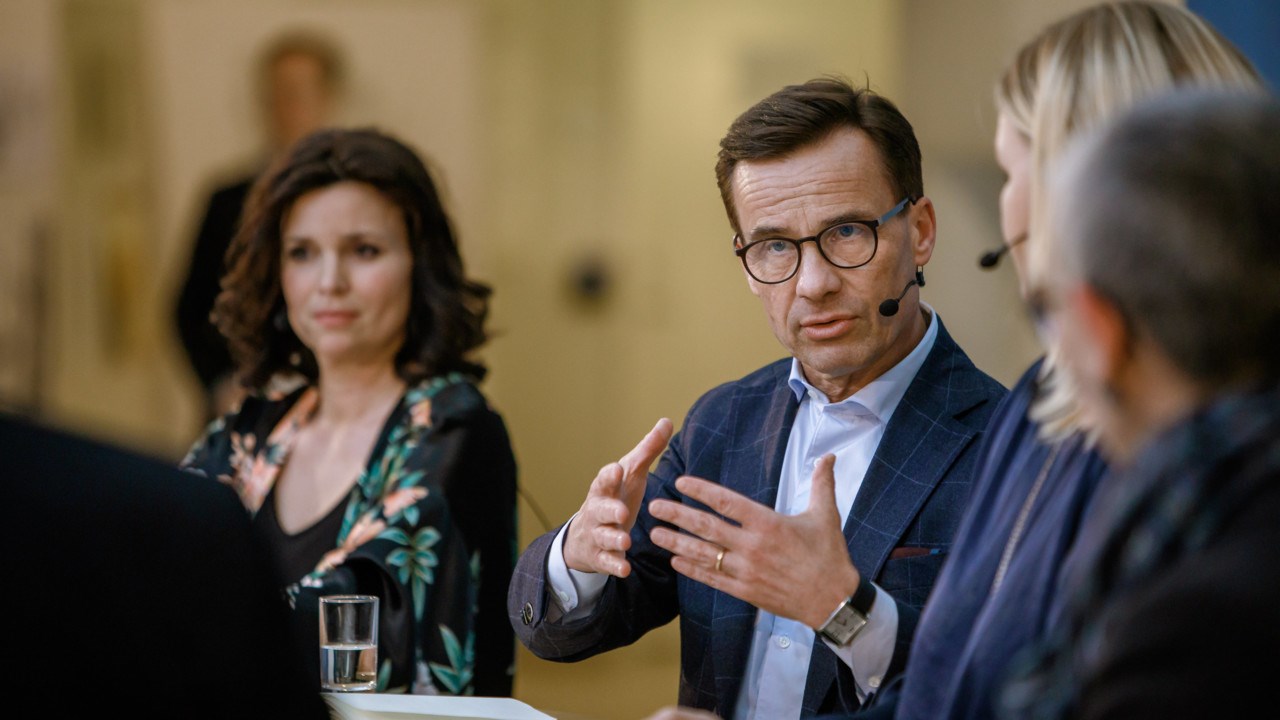 Ulf Kristersson besökte Umeå universitet den 28 mars