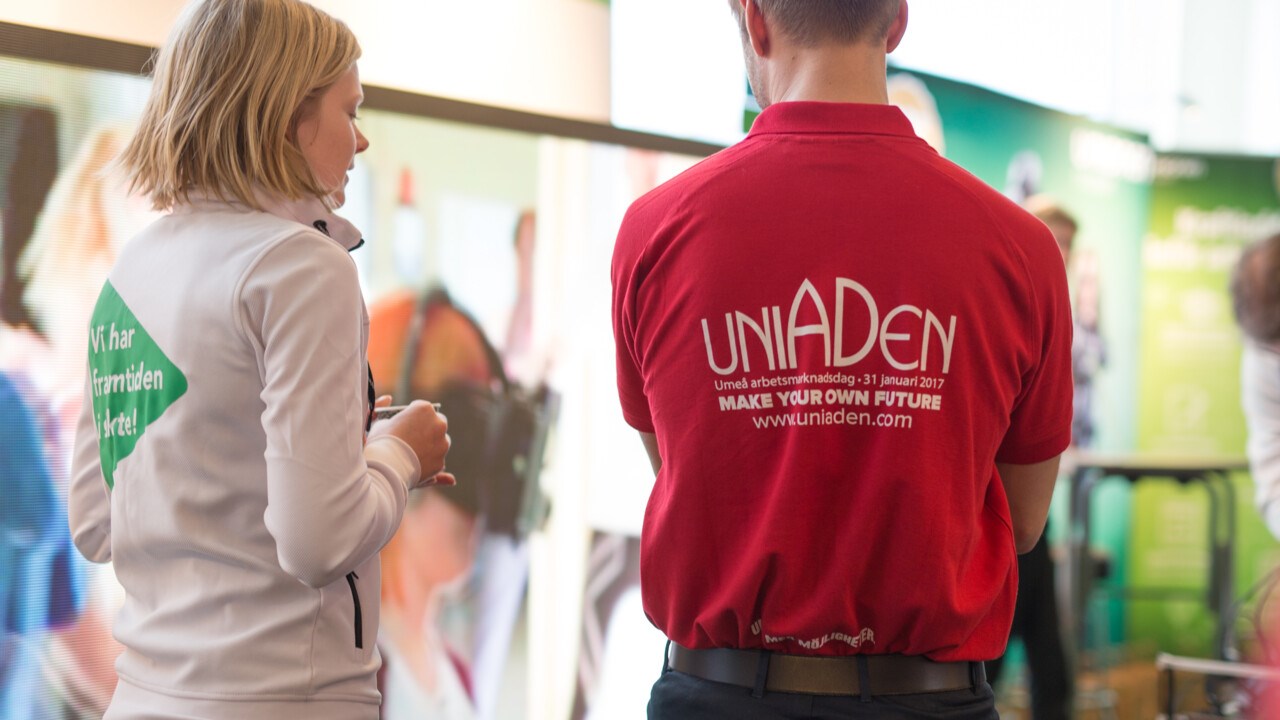 Deltagare vid arbetsmarknadsdagen Uniaden 2017.