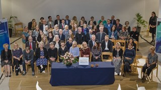 Bild från ceremoni för utnämnda lärare hösten 2019