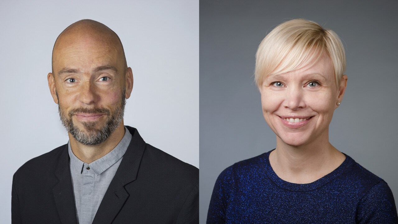 Porträtt av Urban Markström, professor vid Institutionen för socialt arbete och Susanne Tafvelin, docent vid Institutionen för psykologi.