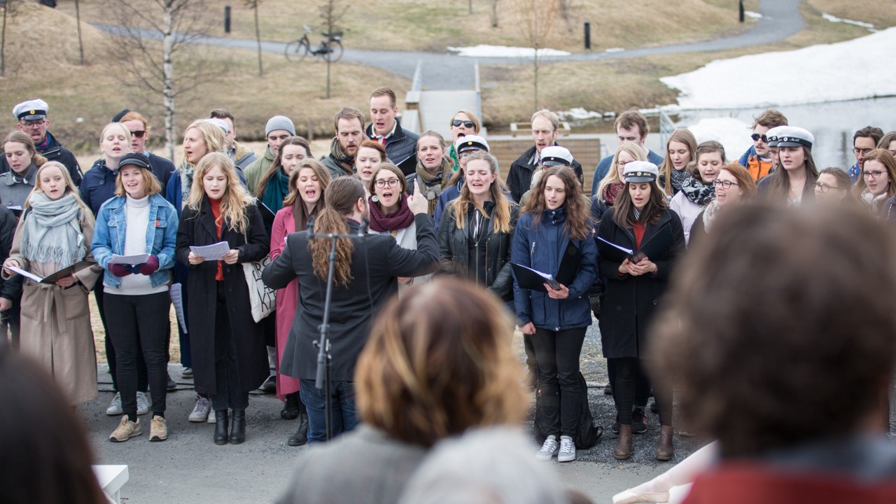 Bild från Valborg på campus 2017