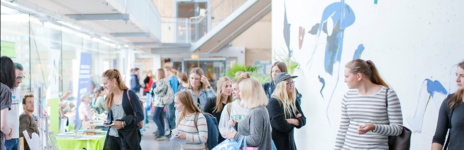 Besökare i Lindellhallen