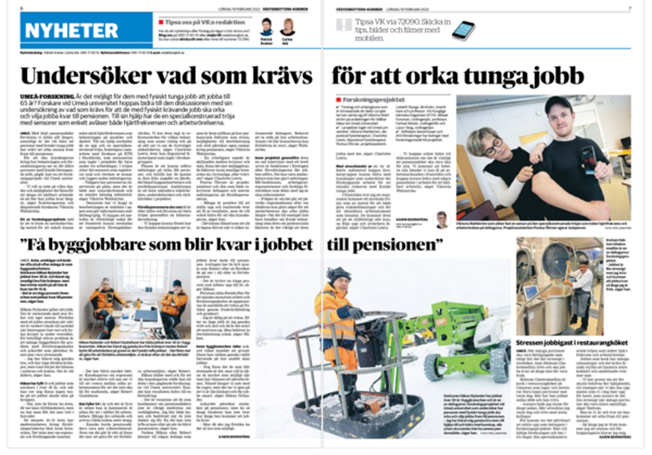 VK-artikel 19 februari 2022 av Karin Bernspång, foto: Per Landfors foto