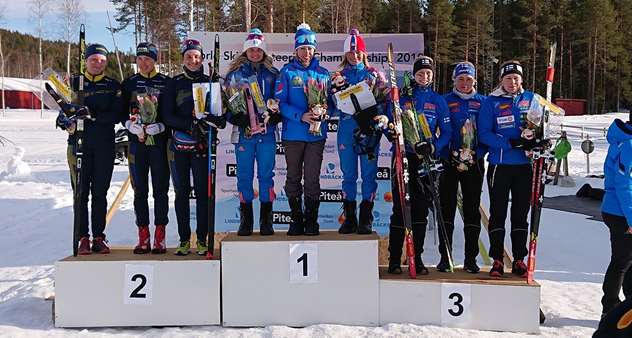 VM-medaljer i skidorientering i Piteå.