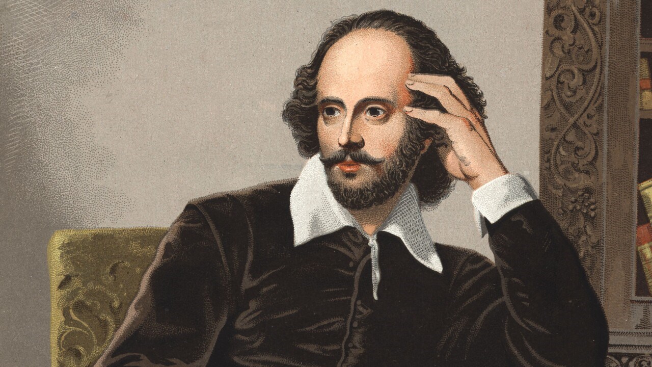 Porträtt av W Shakespeare