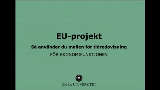 Video: EKONOM: Så använder du mallen för tidredovisning