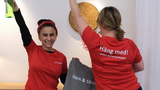 Maria Wåhlin och Sofia Edeljung arbetar med programmet Stark och säker