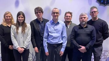 Delar av Företagsforskarskolans styrgrupp i december 2025. Fr.v: Ingrid Undén Lindehell, Amrei Aubrunner, Thomas Olofsson, Åke Brännström, Patrik Rydén, Jonas Nilsson, Stefan Gelfgren.