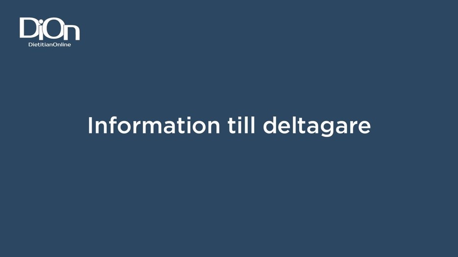 Film: Informationsfilm för deltagare