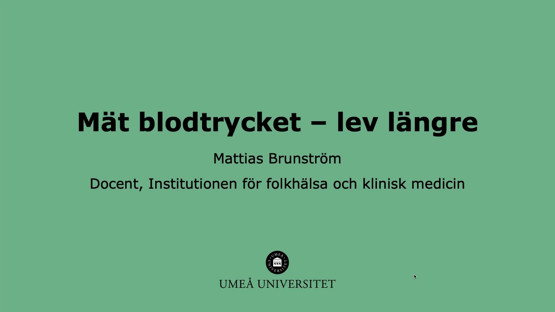Film: Mät blodtrycket – lev längre