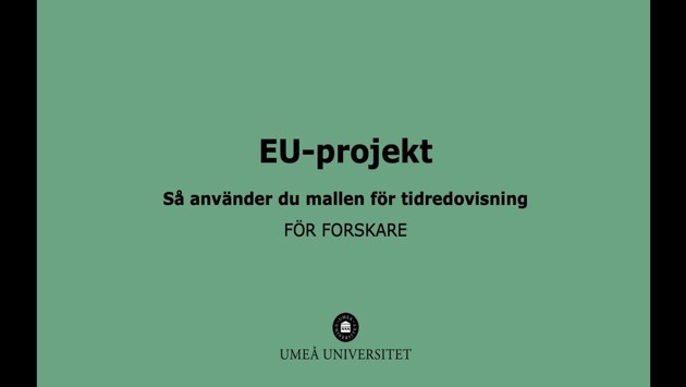 Video: FORSKARE: Så använder du mallen för tidredovisning