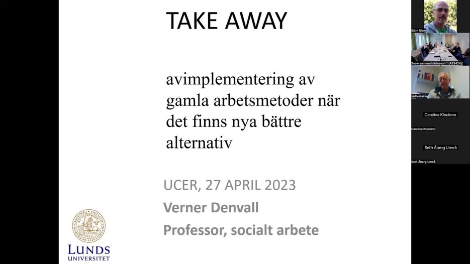 Film: UCER seminarium med Verner Denvall