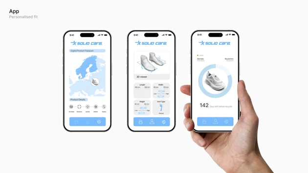 Service platform for shoe selection, customization, and recycling management.
