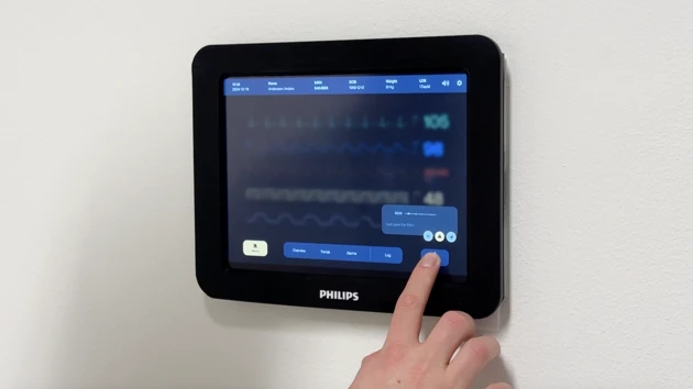 Communication through the bedside monitor to foster collaboration and remote communication.