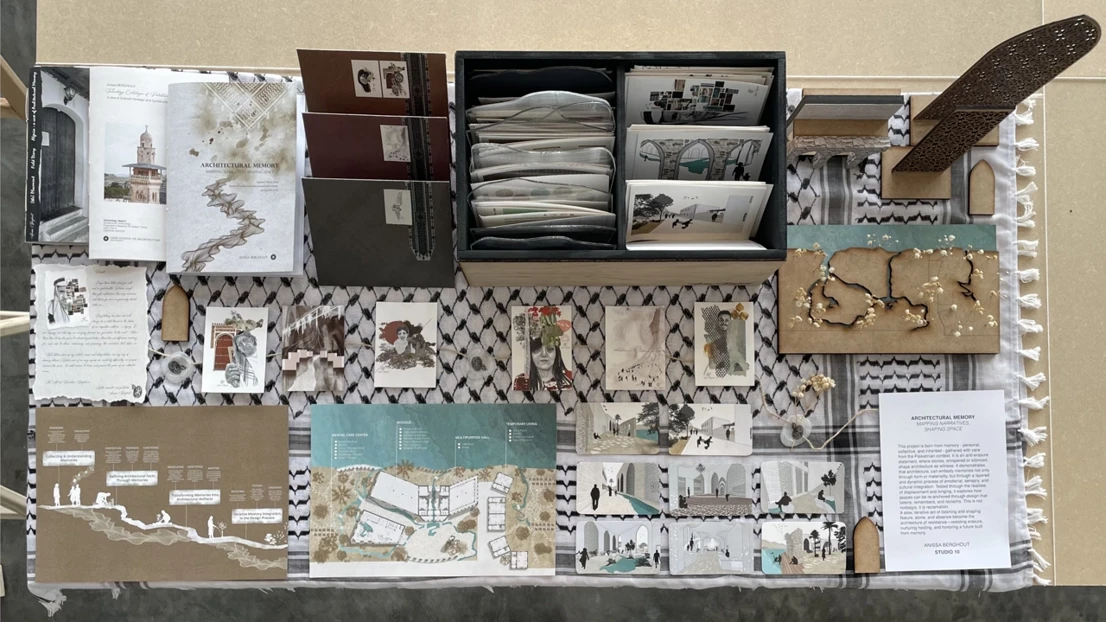 Student project exhibited, various images, text etc shown from above