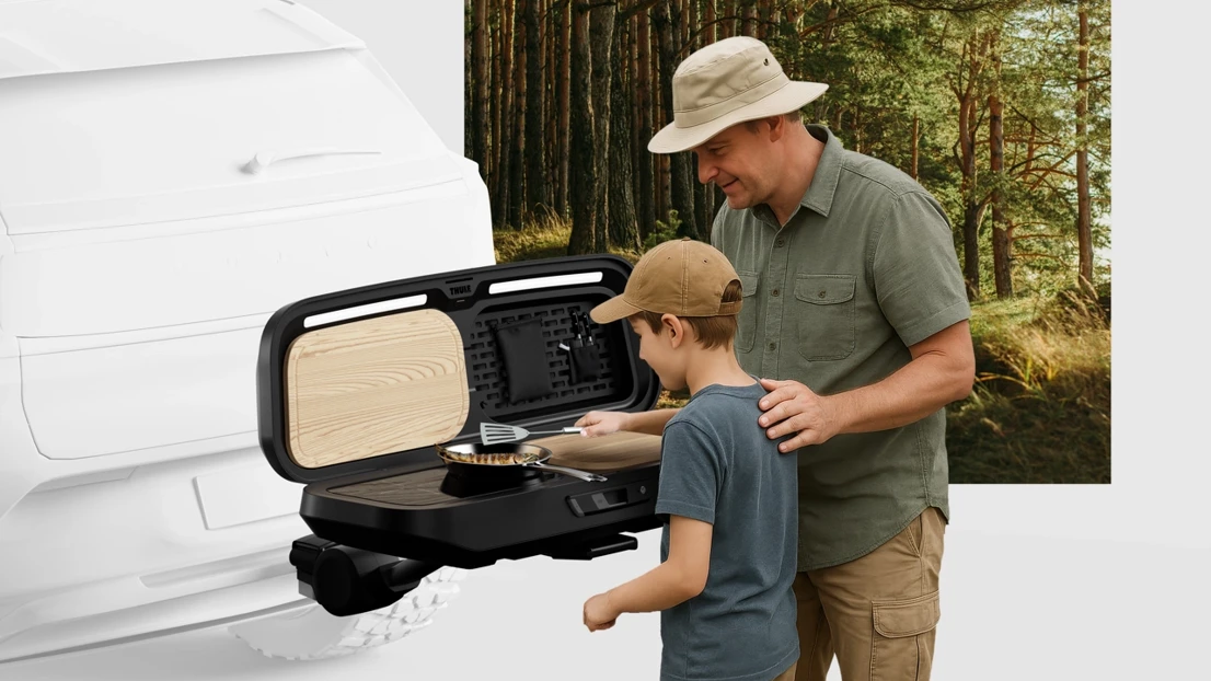 The Thule Nomad Kitchen in its natural environment.