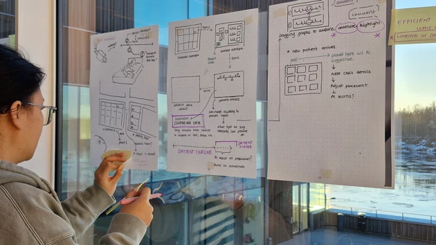 Ideating different ways of providing context to a nurse.