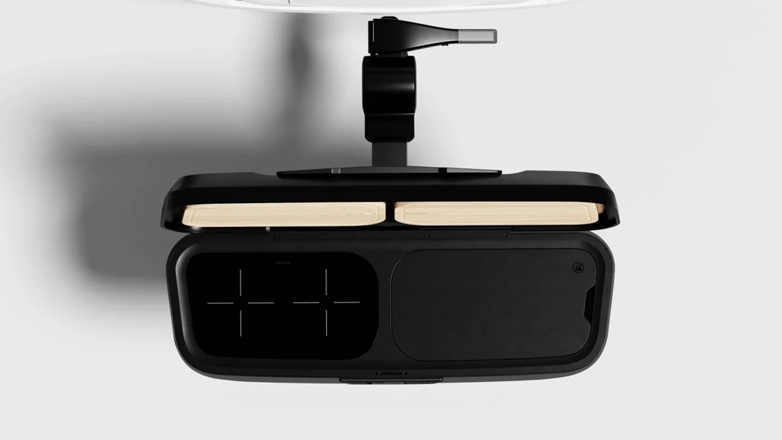 Equipped with an induction stove for a more sustainable and safer cooking experience.