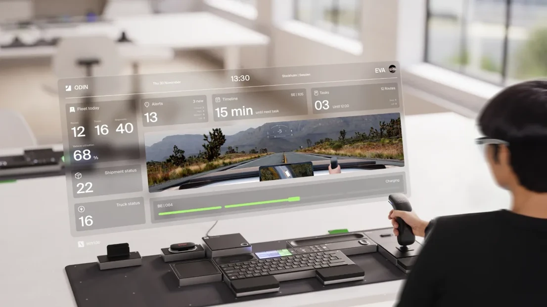 Cosima Pauli & Pierre Brand / Odin: A modular remote operator system to enhance the handling of autonomous trucks through Augmented Reality and Virtual Reality.