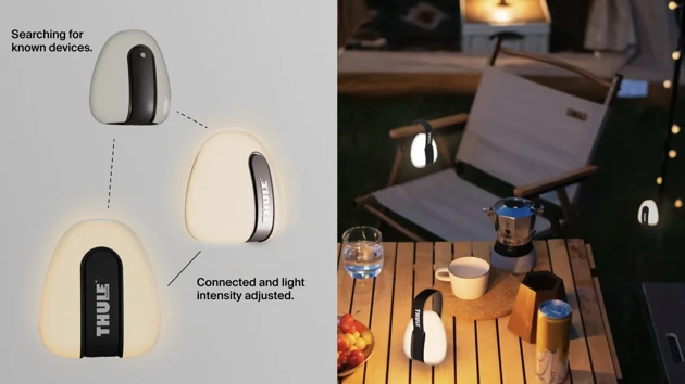 Thanks to its smart Bluetooth function, it connects with nearby lights and adjusts its brightness.