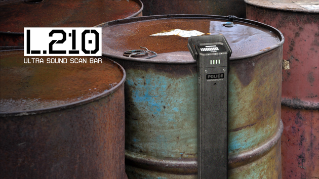 The L.210 Ultrasound Scan Bar measures and detects the content of drum barrels at environmental crime scenes.