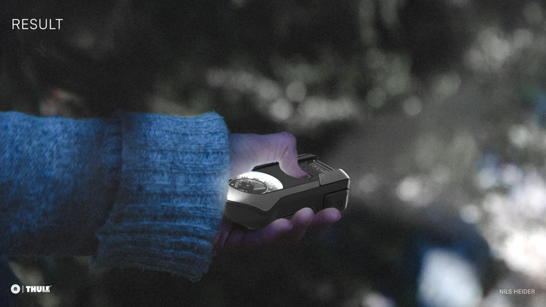 The flashlight provides vision when the surroundings get too dark.