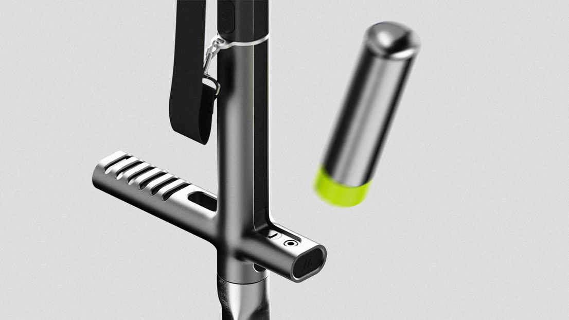 Footrest and integrated marking spray for improved usability and visual feedback on-site.