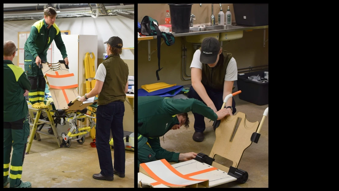 SCOUT ResQ Fold is a compact extraction stretcher with an extendable folding seat and integrated LUCAS 3 rail system that enables uninterrupted CPR and safer patient transport through narrow, urban spaces.