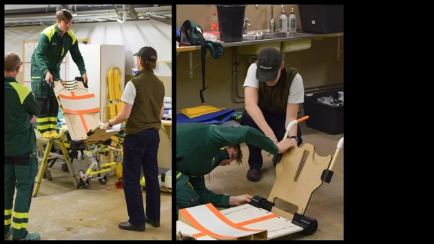 SCOUT ResQ Fold is a compact extraction stretcher with an extendable folding seat and integrated LUCAS 3 rail system that enables uninterrupted CPR and safer patient transport through narrow, urban spaces.