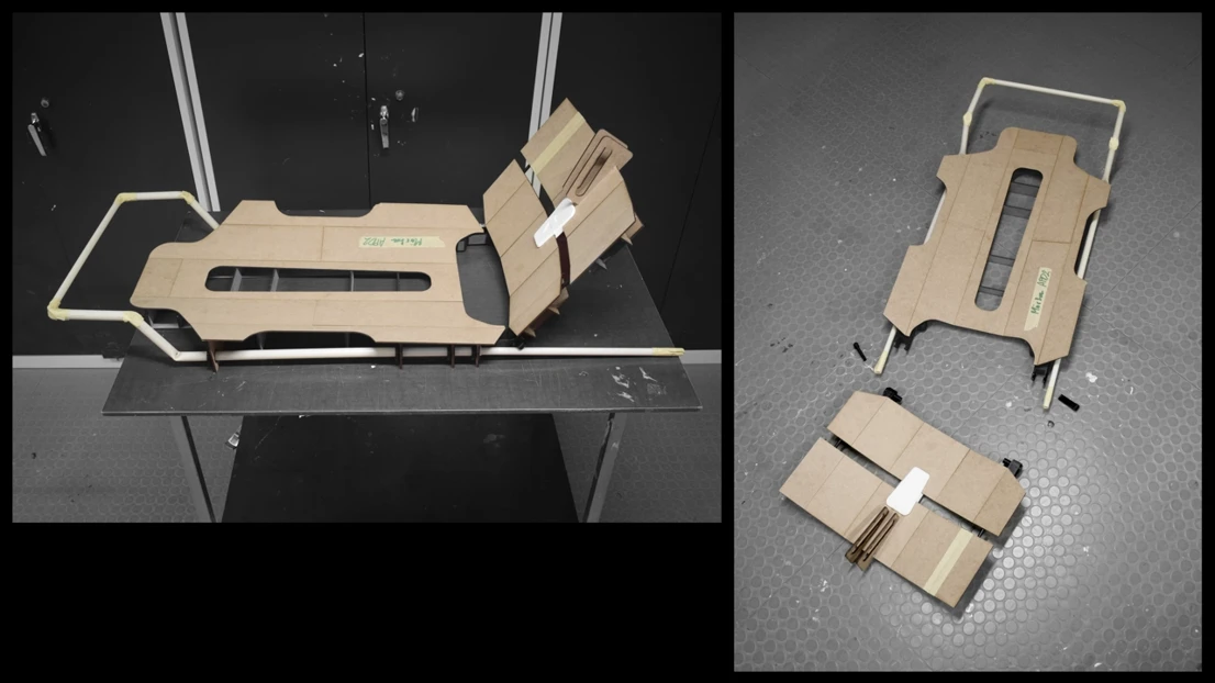 SCOUT ResQ Fold is a compact extraction stretcher with an extendable folding seat and integrated LUCAS 3 rail system that enables uninterrupted CPR and safer patient transport through narrow, urban spaces.