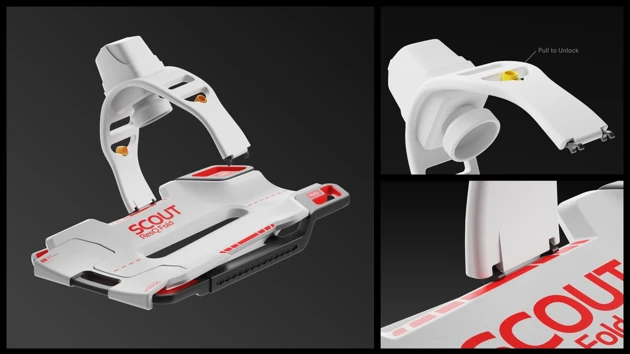 SCOUT ResQ Fold is a compact extraction stretcher with an extendable folding seat and integrated LUCAS 3 rail system that enables uninterrupted CPR and safer patient transport through narrow, urban spaces.