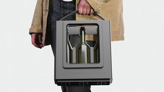 How can refillable wine bottles motivate customers to buy and return these? 