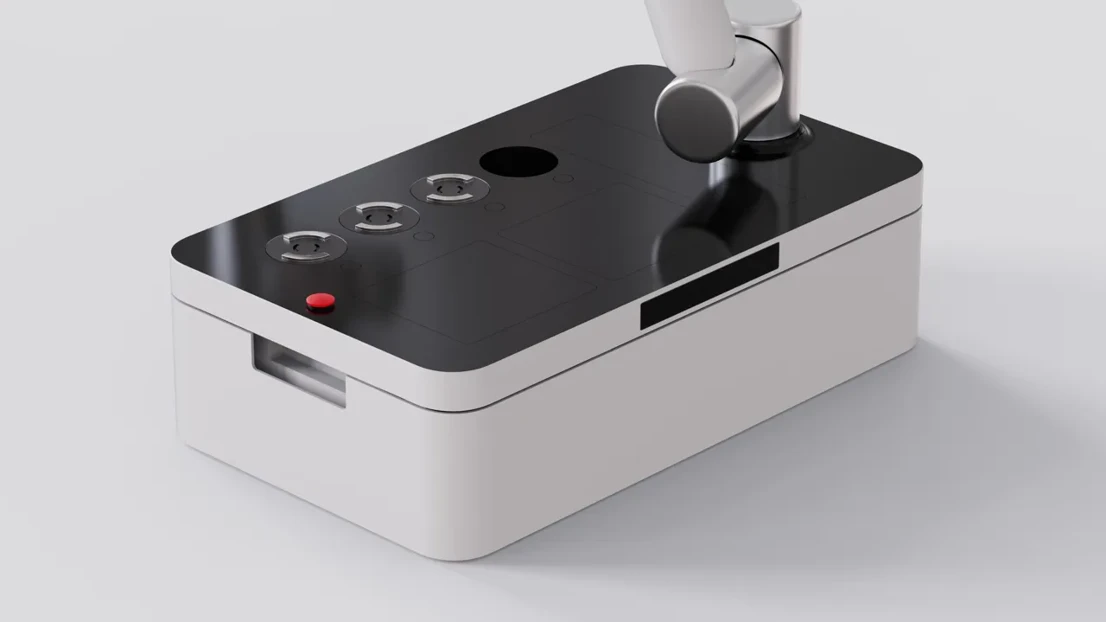 Cobox is a versatile assistant robot that comes in a portable box form-factor. Cobox aims to make robots accessible to a wide user base.