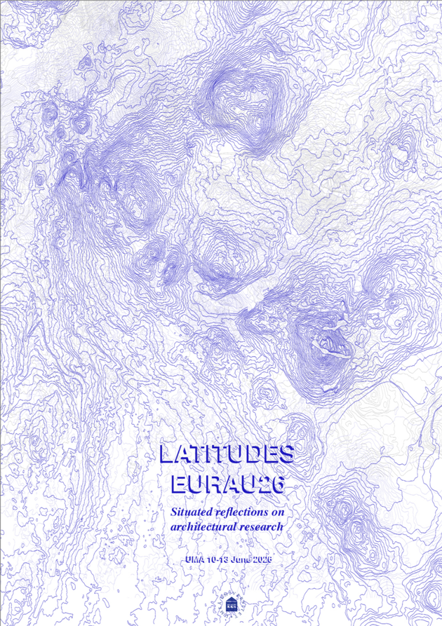 Grafisk utformning med konferensens titel Latitutudes EURAU26