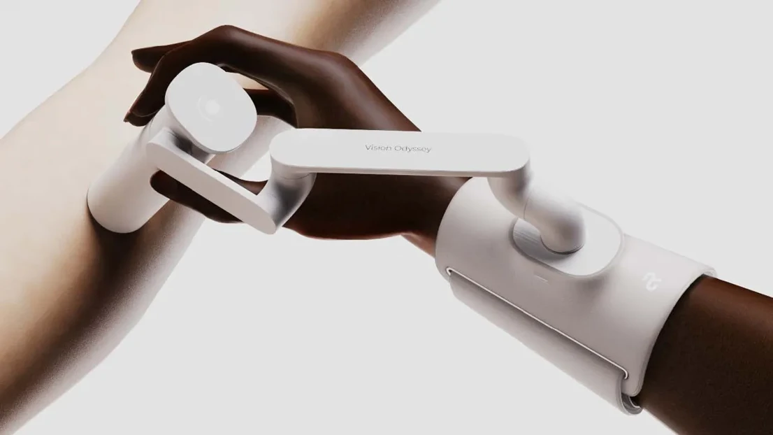 Emile Chuffart & Erik Ivarson / Vision Odyssey: A hand worn robotic product enabling ultrasound imaging to be introduced earlier in the diagnostic process.