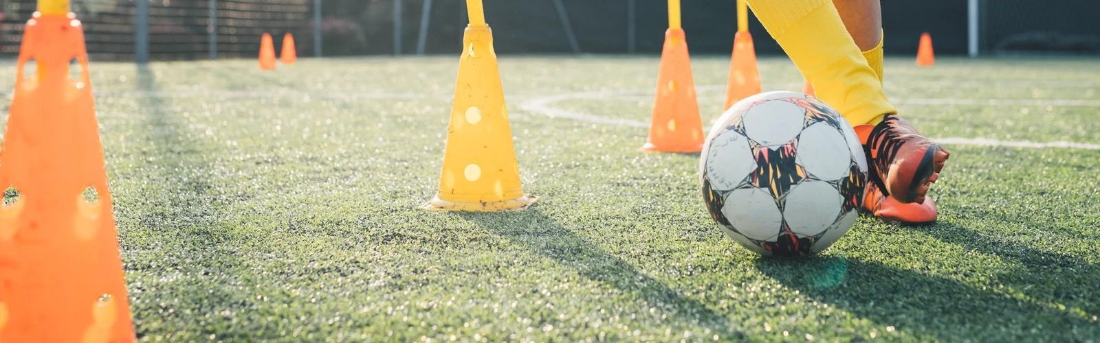 Fotbollsspelare på träning