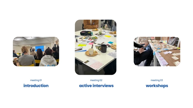 Meeting the users during three occasions to codesign project.
