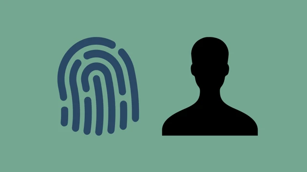 Fingeravtryck och en person.