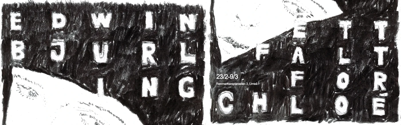 Vit text på svart botten