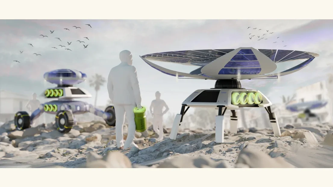 When deployed in the area, the Blossom module supplies all other modules with energy, ensuring a holistic and self-sufficient ecosystem.