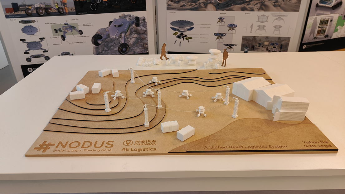 Picture of the scale model to present an overview of the NODUS system