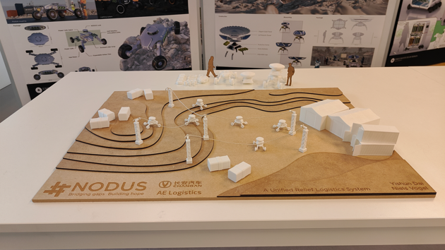 Picture of the scale model to present an overview of the NODUS system